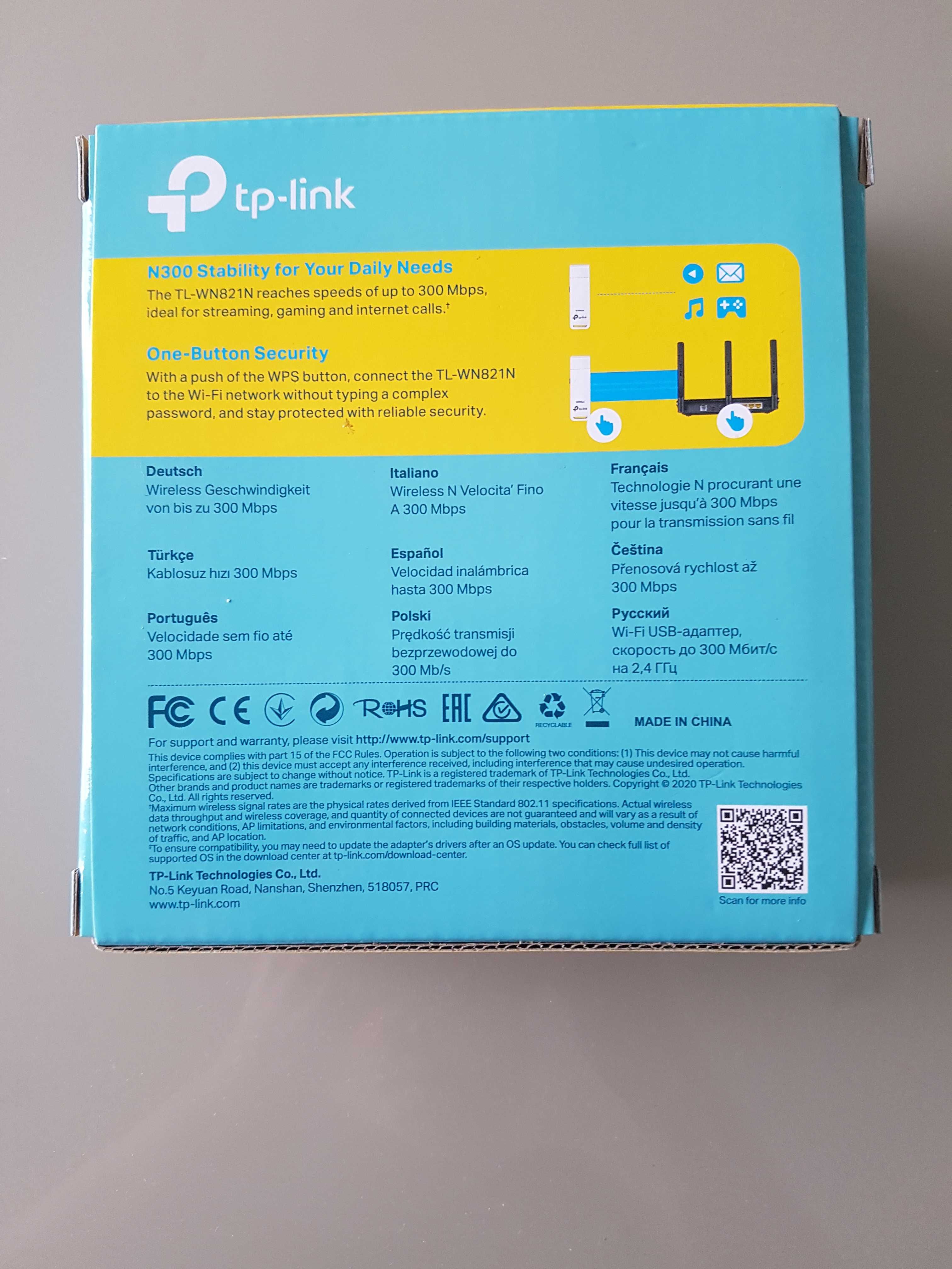 Adaptador USB Wireless TP-Link 300Mbps