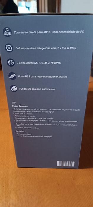 Giradisco retro com bluetooth novo  com caixa caixa