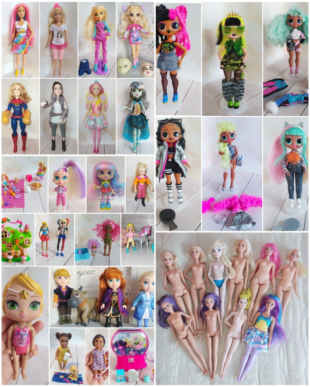 /Barbie/Kindi Kids/Disney/Kelly/Hairdorables/Shimmer&Shine/lol omg