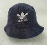 Vintage bucket hat Adidas, granatowy washed, czapka, kapelusz, medium
