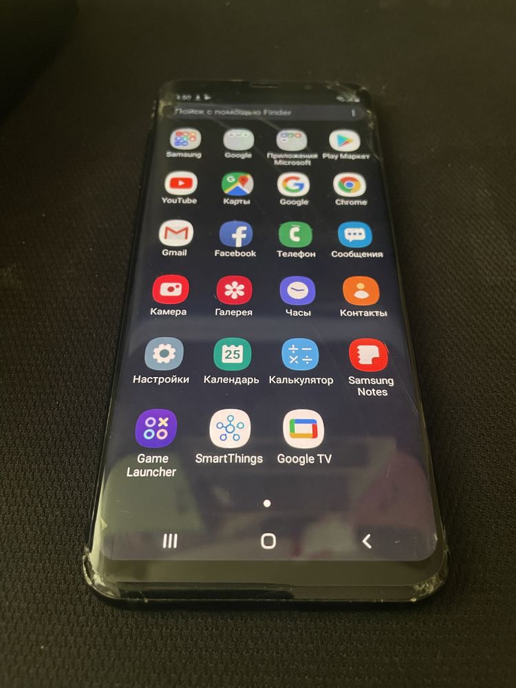 Samsung s8 plus, разбит экран, работает через Samsung DeX.