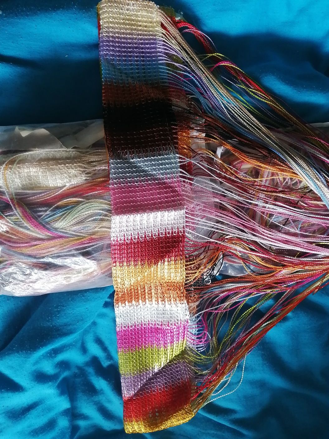 Firany, makarony, wielobarwne, 2 sztuki, komplet, 100x200