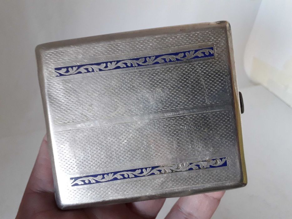 Stara papierośnica alpacca.