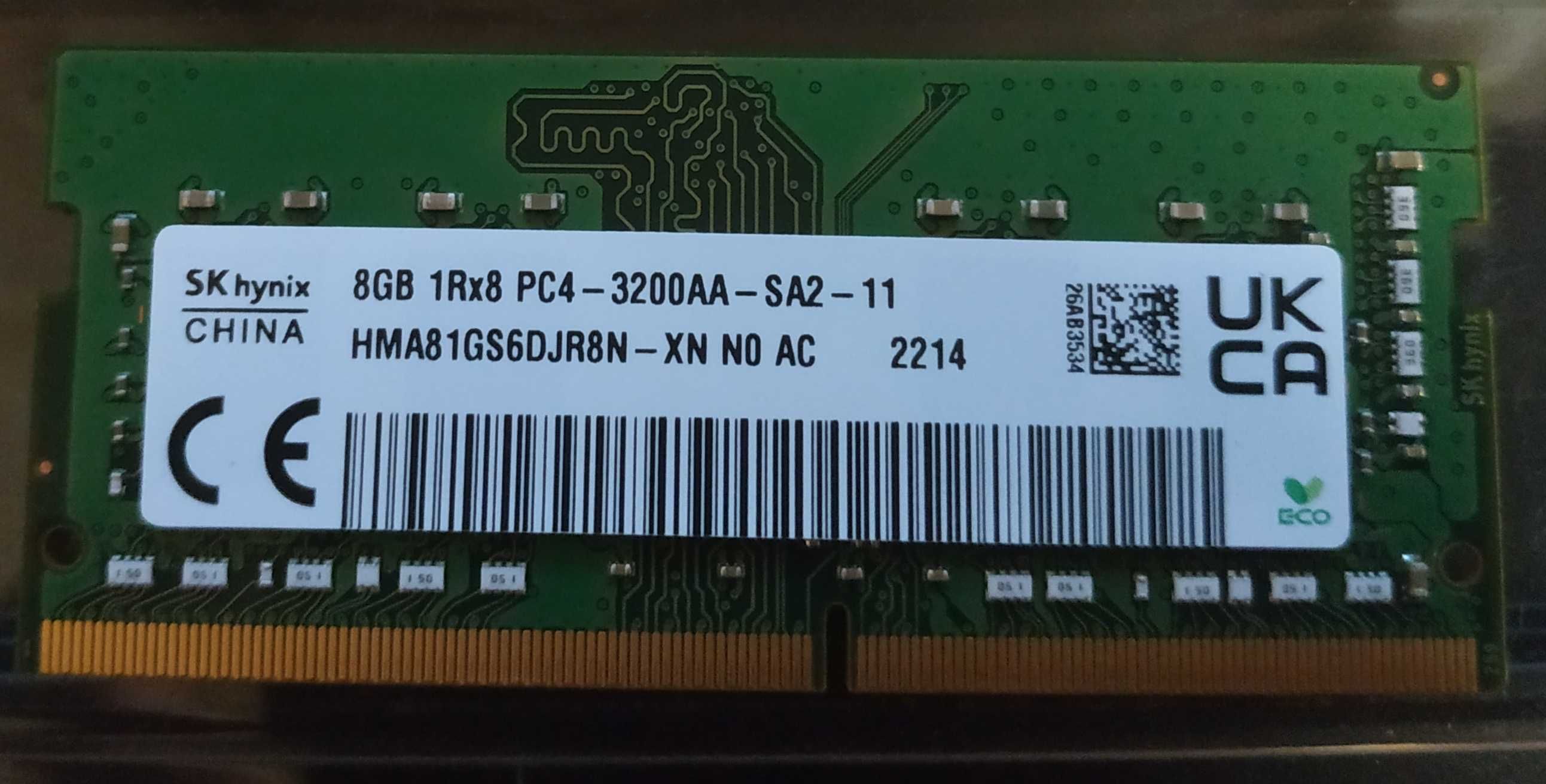 Продам пам'ять Hynix 8 GB SO-DIMM DDR4 3200 MHz