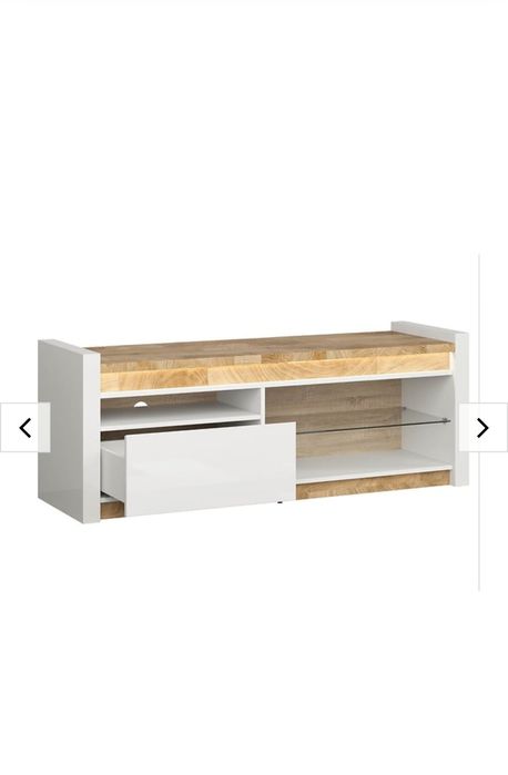 Szafka pod telewizor rtv biały połysk  - 60%!