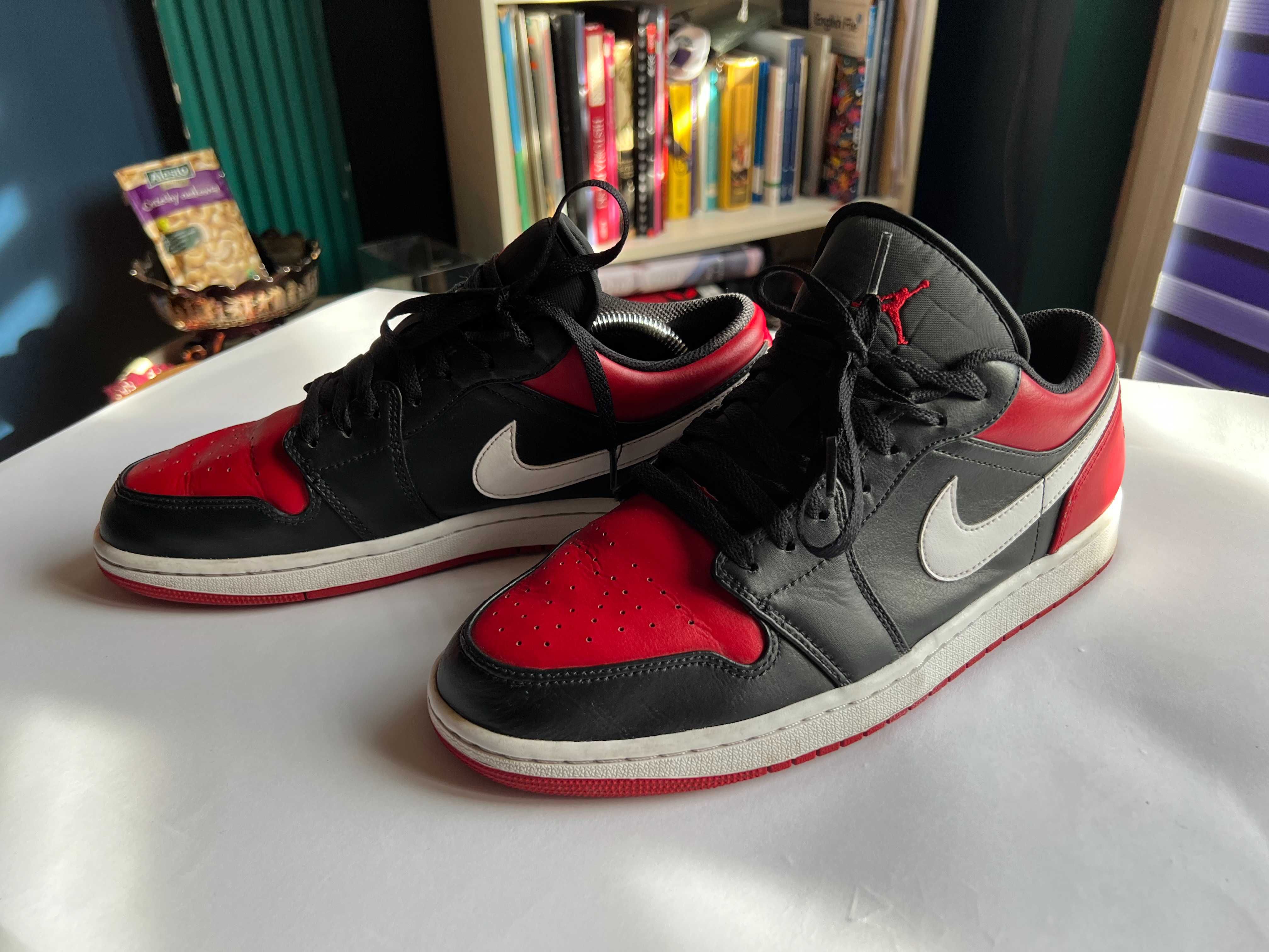 Buty Nike Jordan 1 LOW 44,5 (czarne/czerwone)