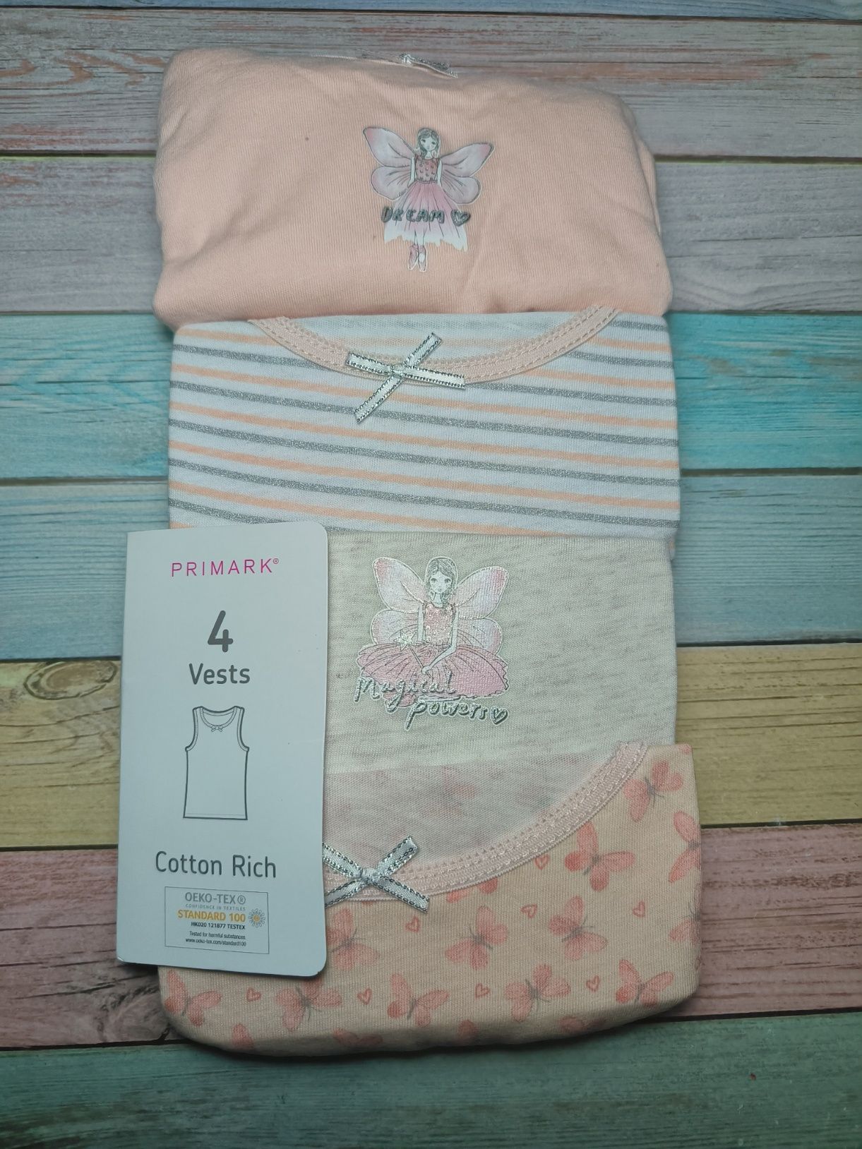 Маєчки Primark 2 4 5 8 9 р широкі брителі