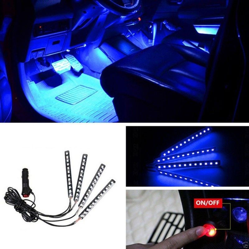 Barras luz led RGB para interior carro