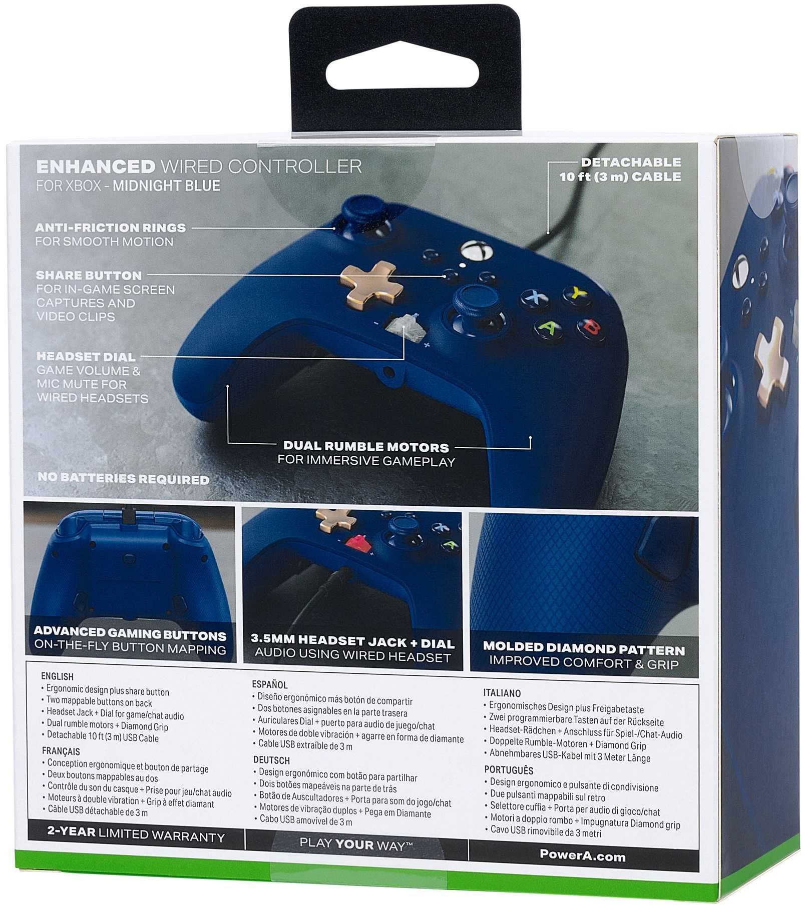 PowerA Xbox Series Pad przewodowy Enhanced Midnight Blue