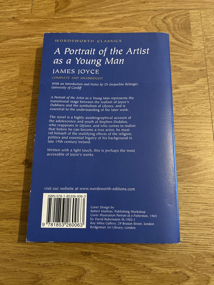 Livro INGLES “Portrait of the Artist as a Young Man”, de James Joyce