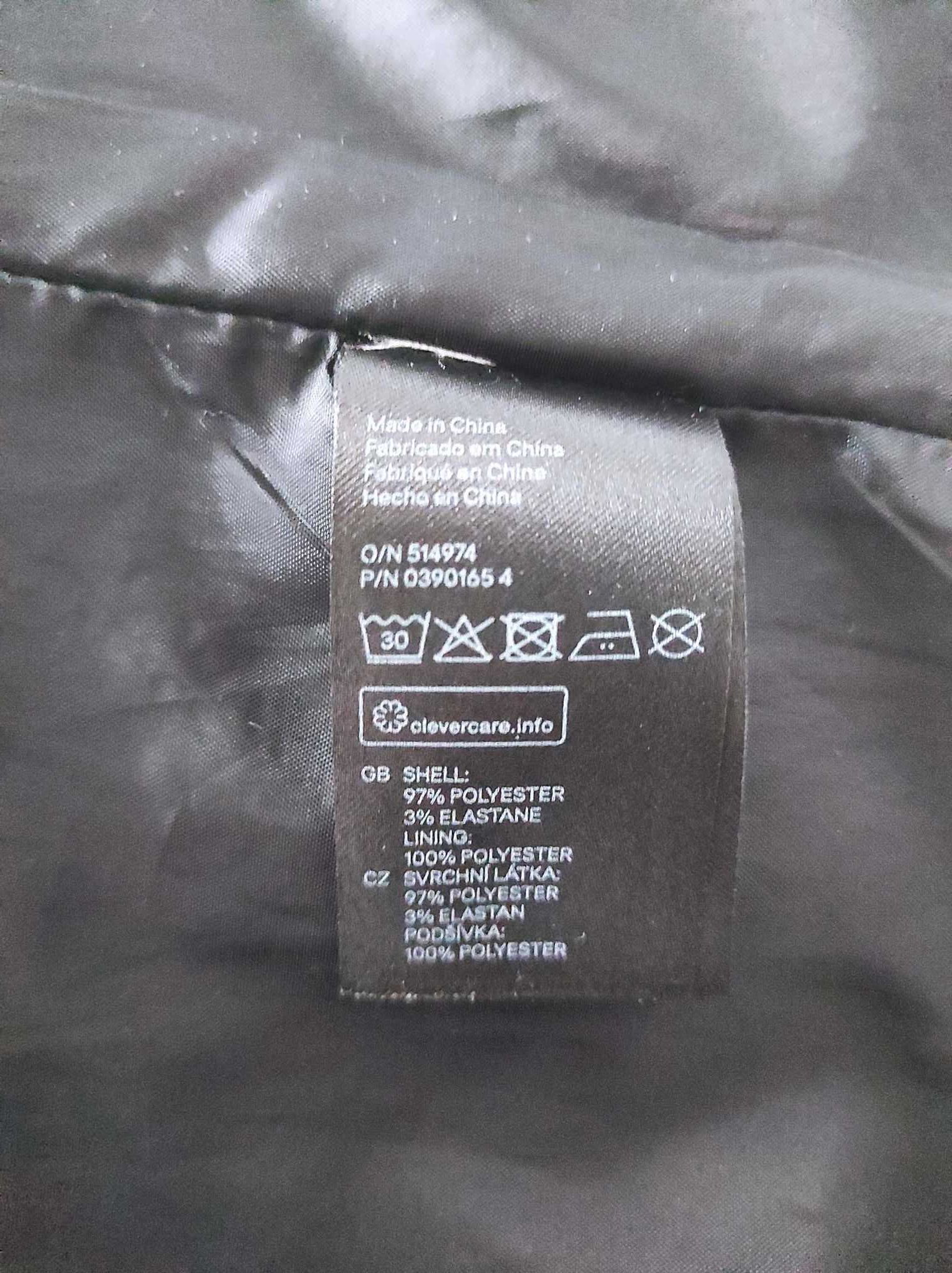 Płaszcz wiosenny damski kurtka H&M rozmiar XXS 32 monochromatyczny