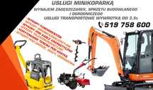 Usługi minikoparka wozidło transportowe wynajem sprzętu budowlanego