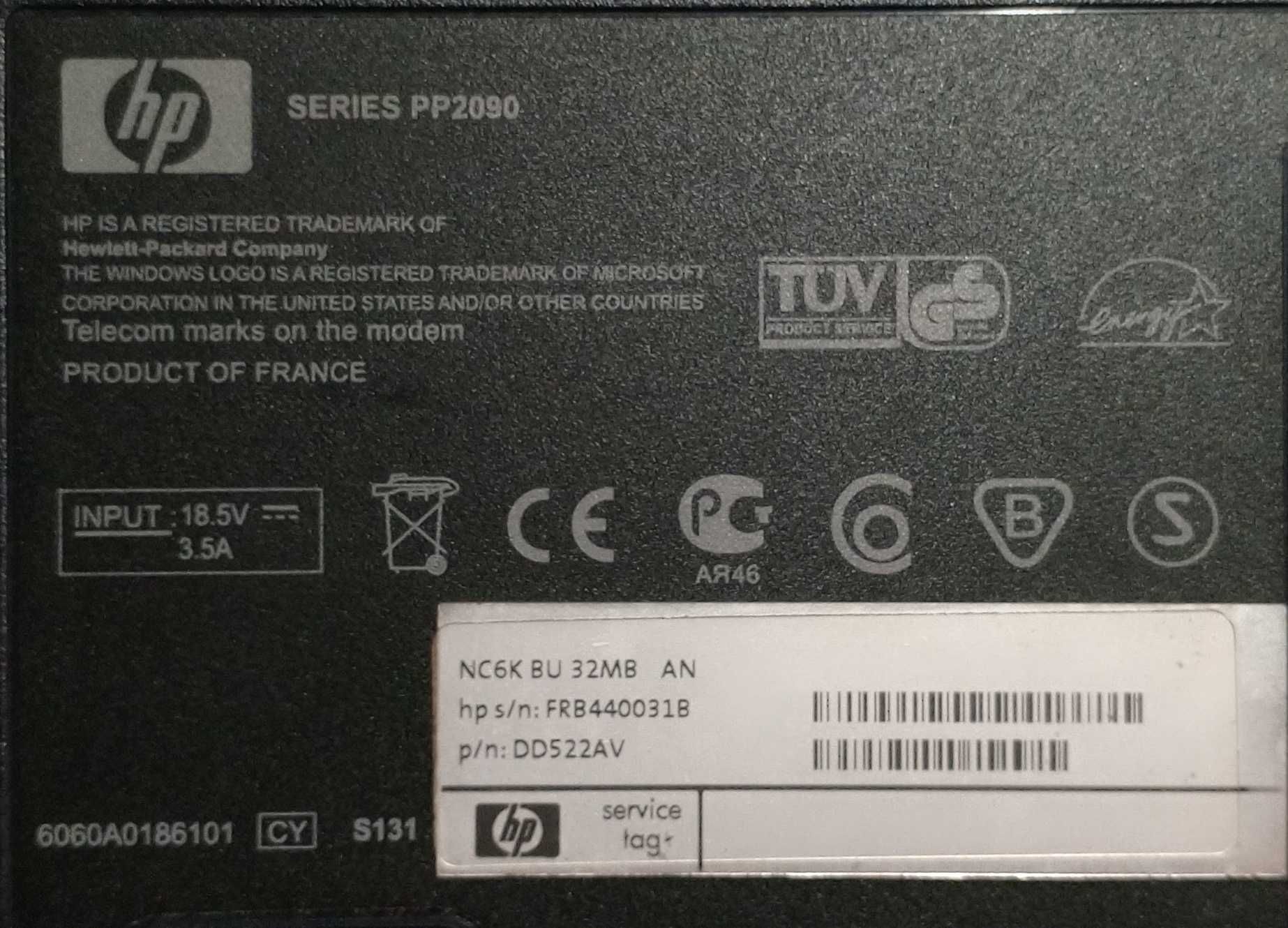 Ноутбук HP Compaq nc6000  (LPT, DB-25, (RS-232) - DB-9) (FR).
