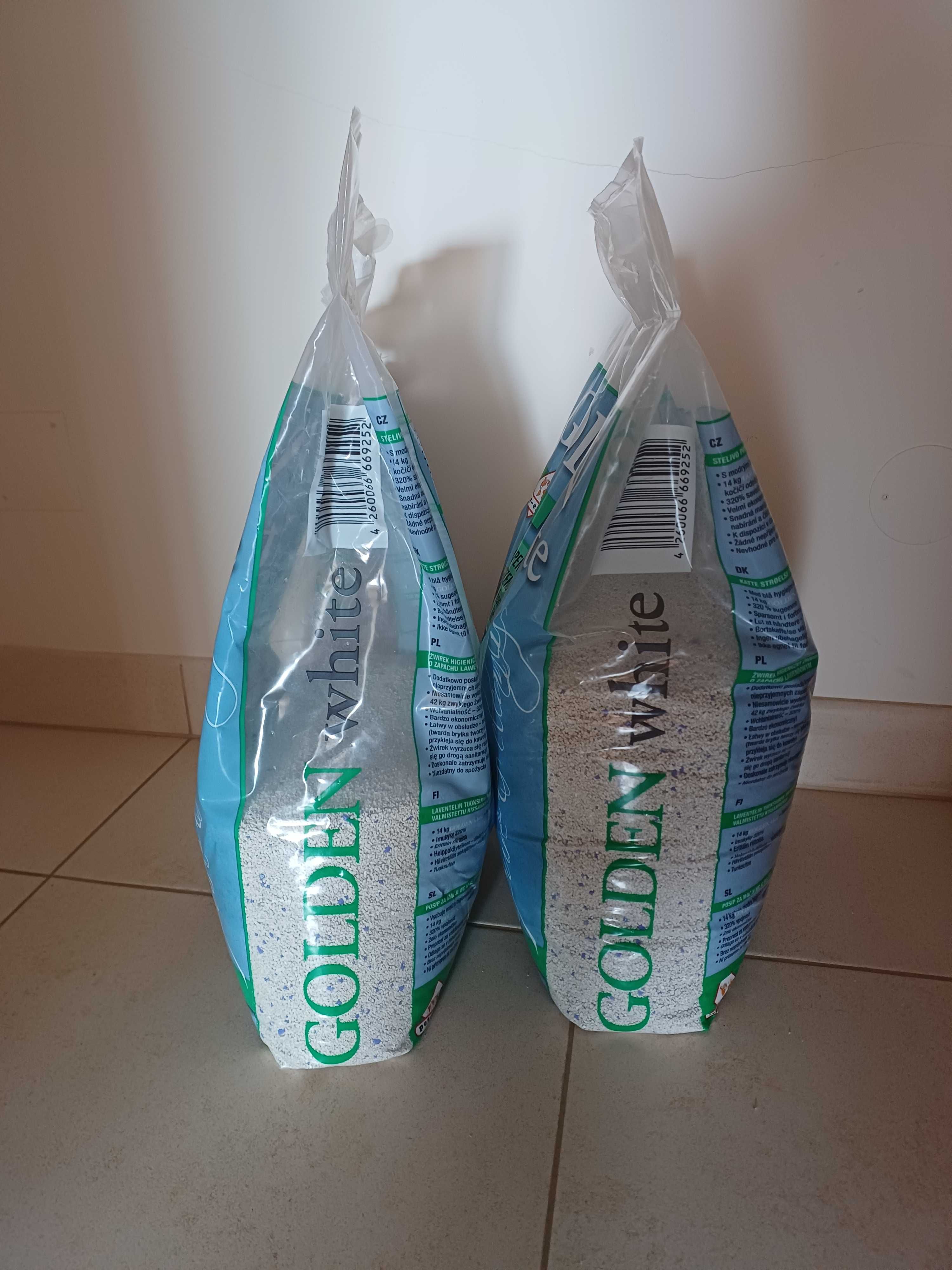 Areia para gato-Golden Whyte-Lavanda 14kg+10kg