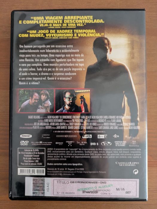 DVD " Os Cronocrimes " 2007 (Como Novo)