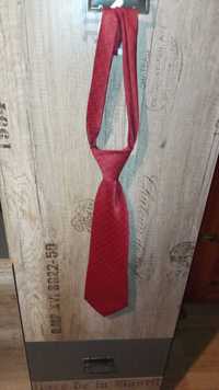 Krawat męski elegancki czerwony