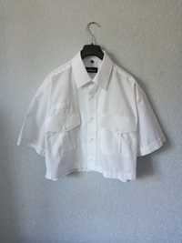 Біла рубашка кроп вкорочена