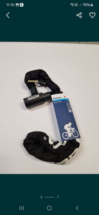 Zapięcie rowerowe na klucz,Gerda,łańcuch,blokada rowerowa,linka