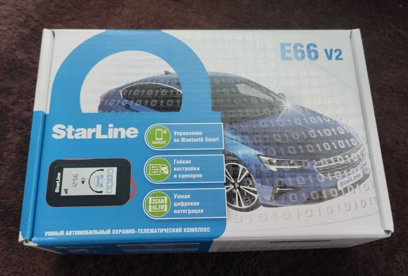 Автосигнализация Starline E66 V2 BT 2CAN+4LIN ECO