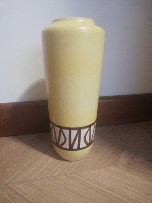 Wazon ceramiczny Veb Haldensleben żółty lata 60/70