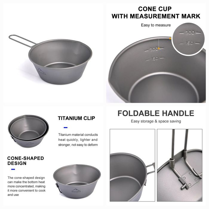 Новинка! Двошарові та одношарові титанові миски 300, 450, 500, 800мл