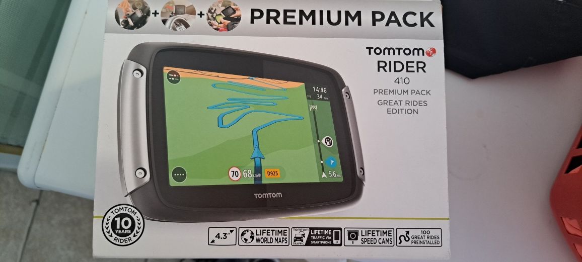 GPS Tom tom rider 450 premiun pack Mapa Mundo