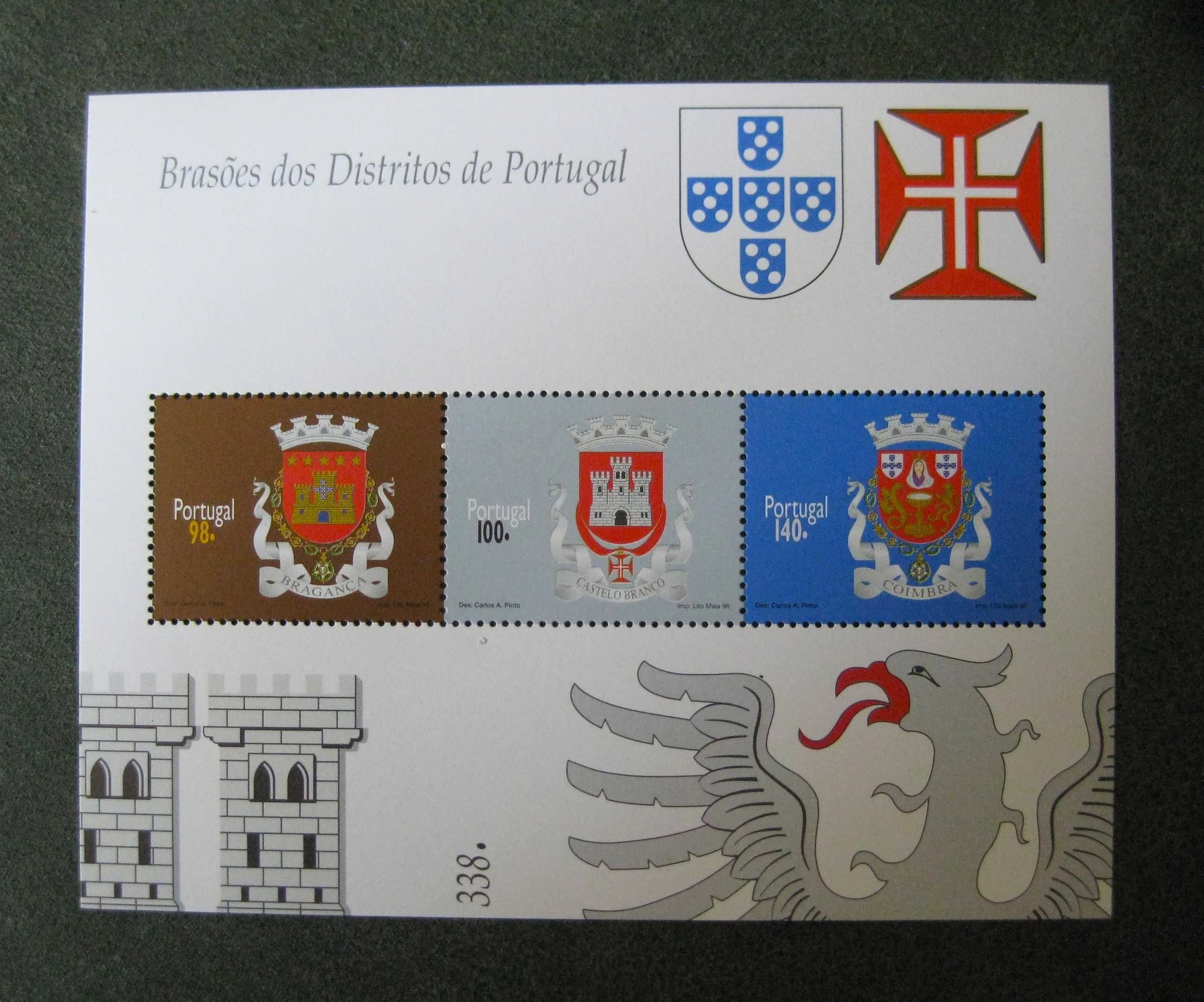 Blocos nº 175/6 – Brasões dos Distritos de Portugal (1º grupo)