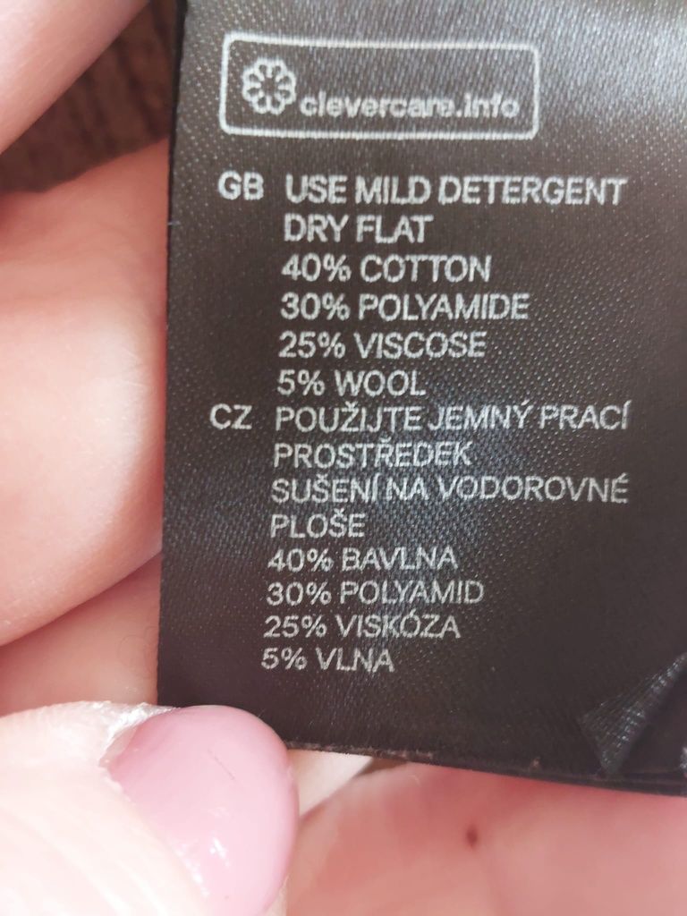 Długi sweter, kardigan w kolorze czekolady. H&M. Rozmiar M/oversize