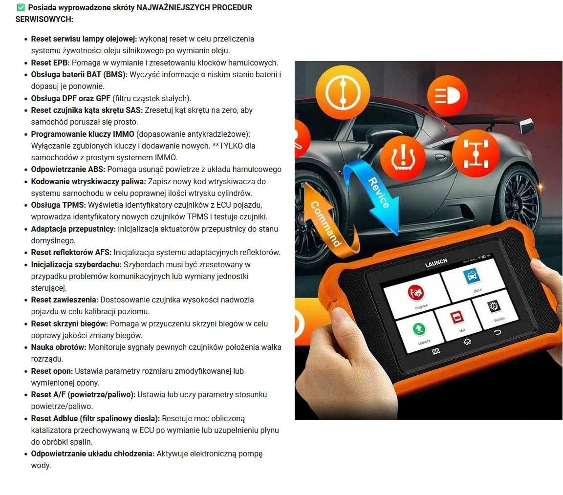 Interfejs Diagnostyczny Creader Elite v. 2.0 for Honda