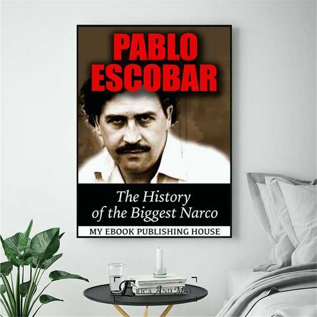 Плакат принт на холсте с Пабло Эскобар Наркос Escobar декор без рамки