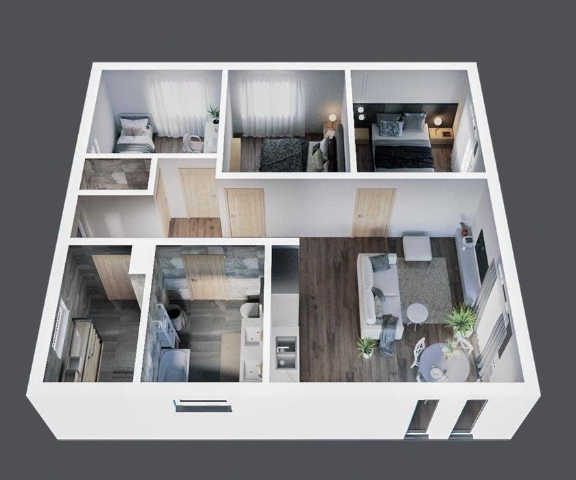 Dom szkieletowy kanadyjski Ramza A76 drewniany całoroczny budowa domów