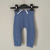 Spodnie getry legginsy w stylu Next niebieskie bawełna elastan 0-3 M