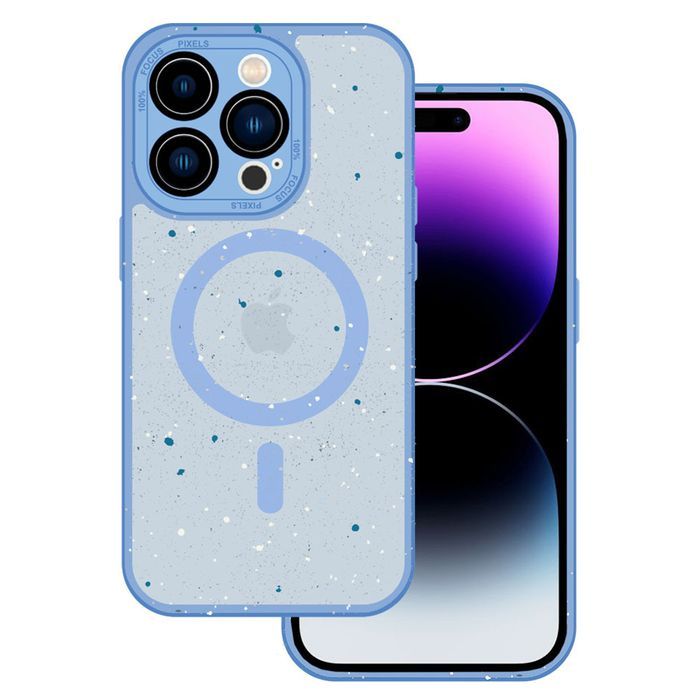 Tel Protect Magnetic Splash Frosted Case iPhone 15 Plus jasnoniebieski