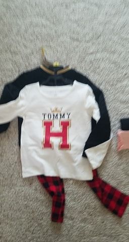 TOMMY HILFIGER 3 PC SET 5-7 lat, bomberka spodenki koszulka