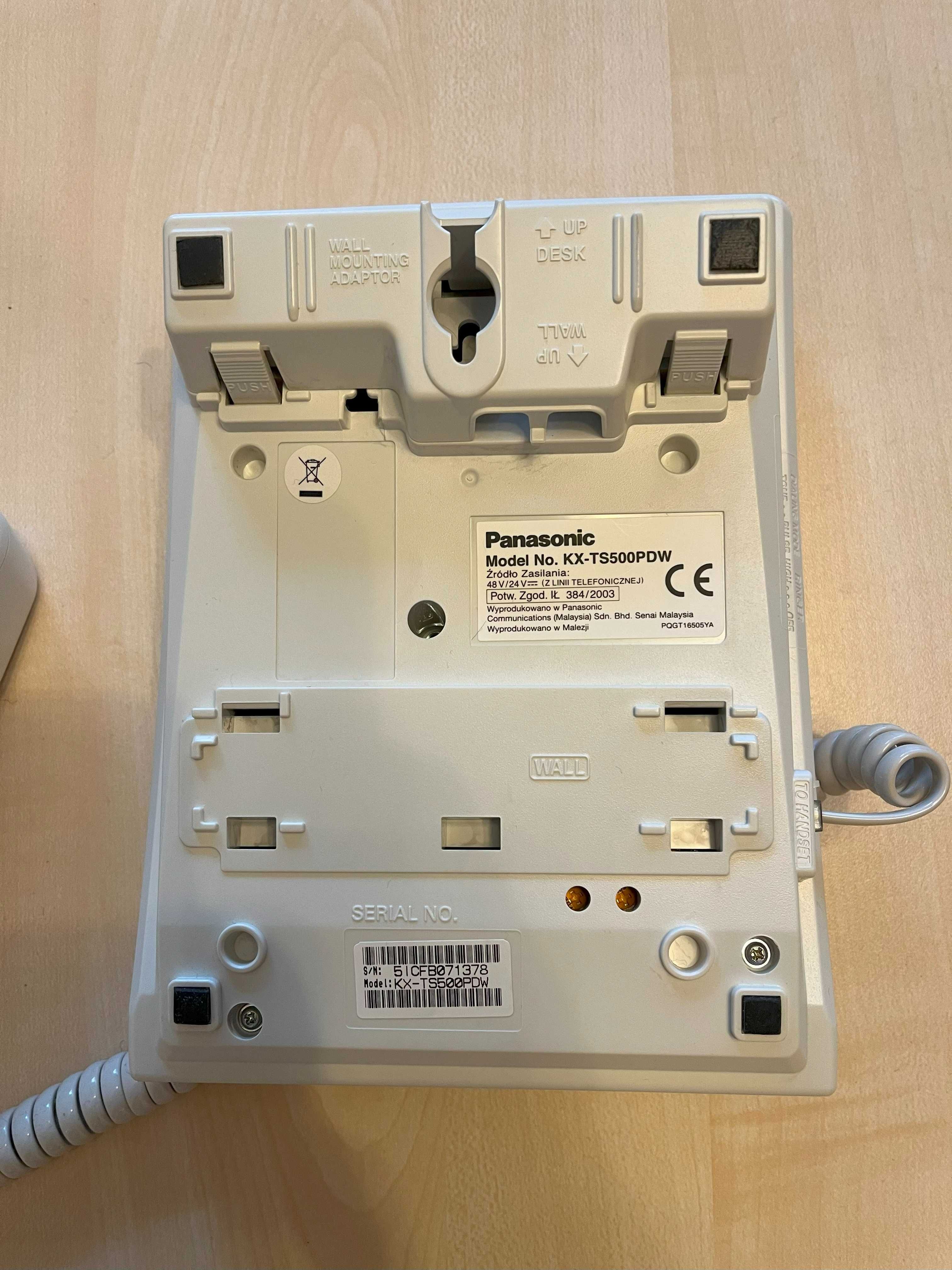 Telefon stacjonarny Panasonic KX-TS500PDW