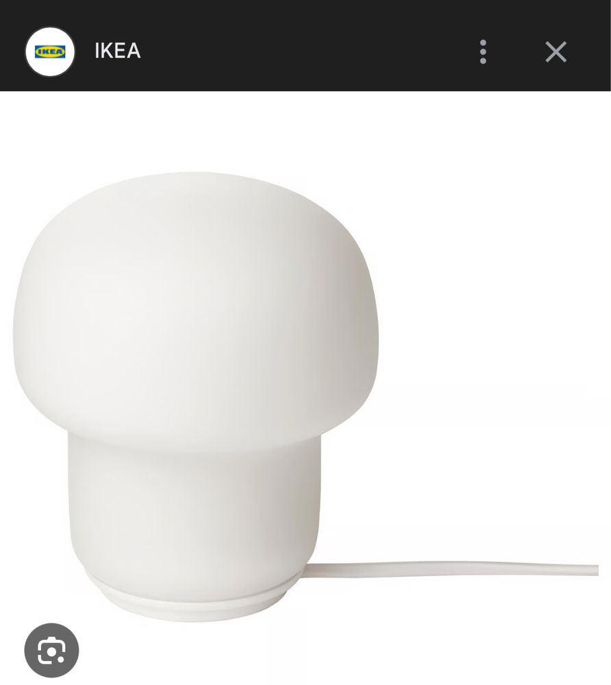 Lampa ikea grzyb