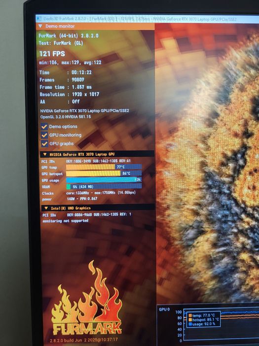 Msi Leopard GP76 ug11 (core i7-11800H, rtx3070, 64gb ram, 280hz)
