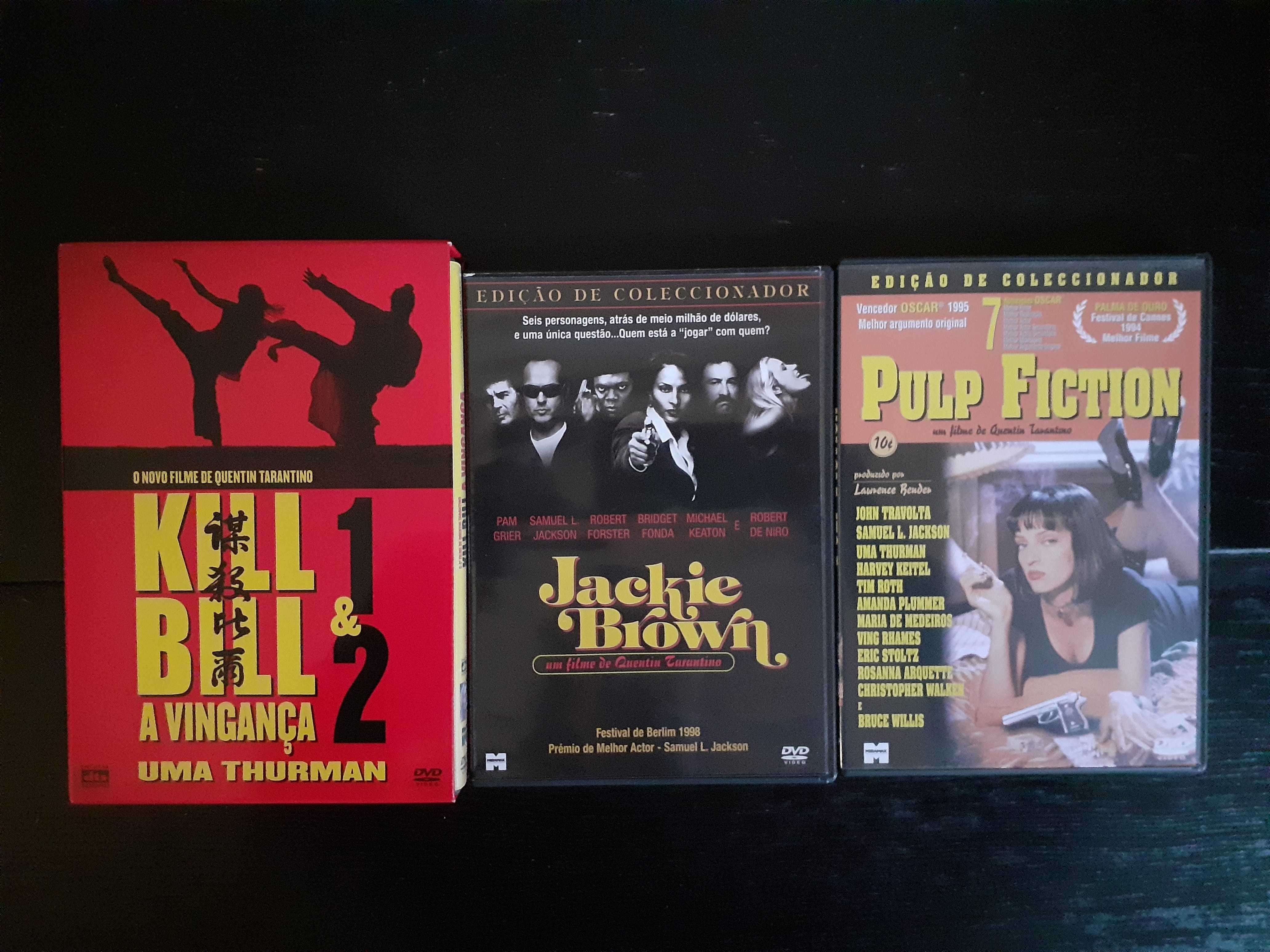 Dvds Coleção Tarantino - kill bill, Jackie Brown, Pulp fiction