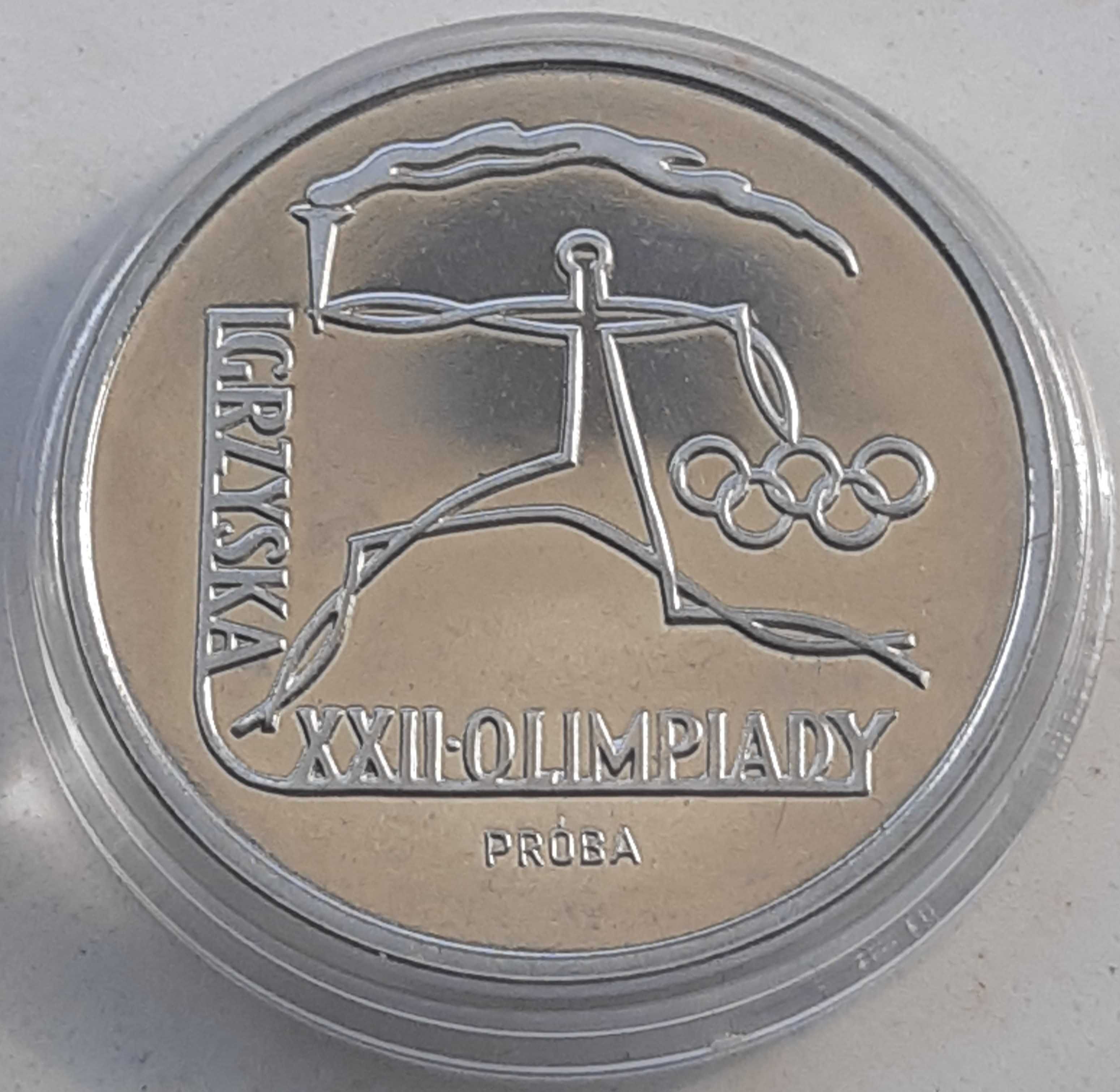 100 zł 1980 „Igrzyska XXII Olimpiady” Próba Nikiel biegacz z pochodnią