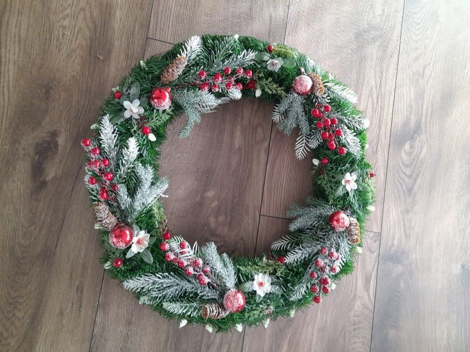 Wieniec świąteczny 58cm bożonarodzeniowy