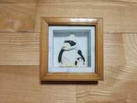 obraz pingwin 10,5cm x 10,5cm