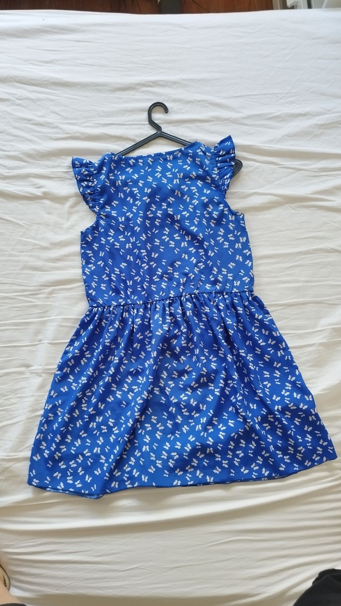 Vestido azul borboleta