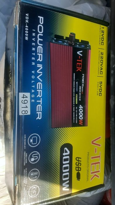Преобразователь напряжения – инвертор с вольтметром 4000W-12V