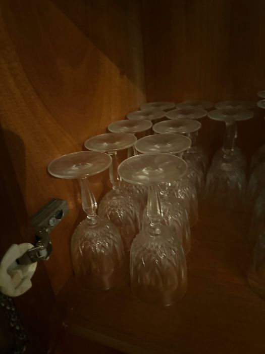 Conjunto copos 12 champanhe 12 vinhos 12 água