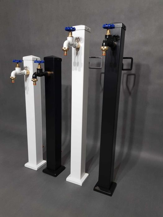 Krany ogrodowe białe i czarne