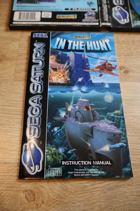 Gra na Sega Saturn In The Hunt PAL 3x ANG Unikat dla Kolekcjonera