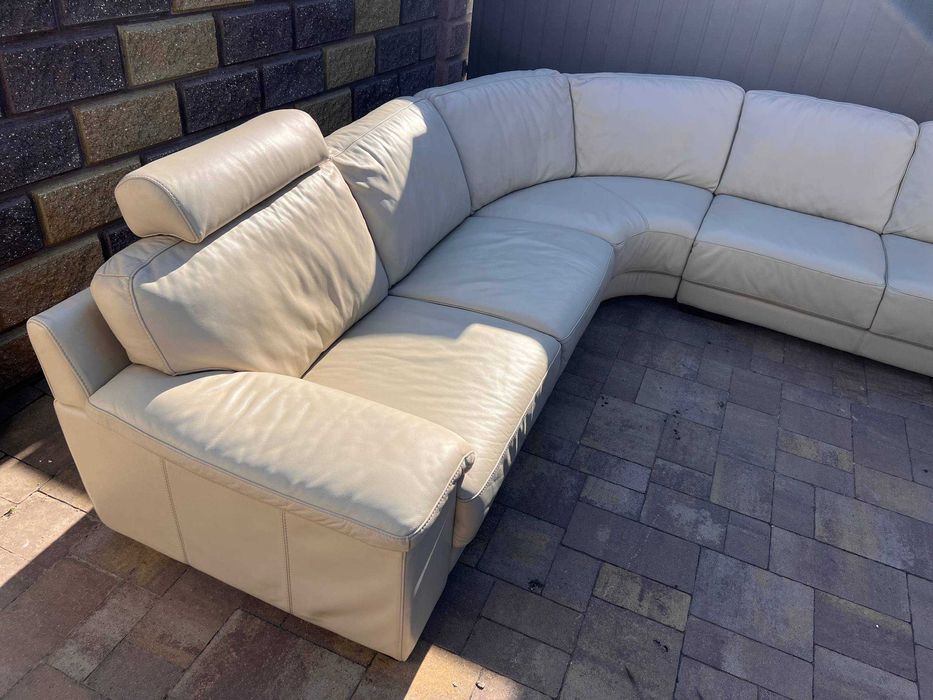 Шкіряний куток П-подібний , диван , Великий або довгий кожаний угол