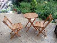 Zestaw ogrodowy, stół + 2 krzesła