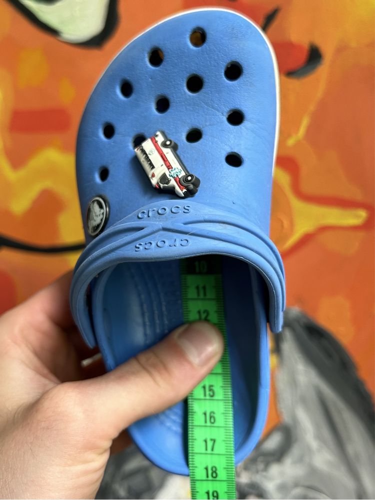 Crocs шлёпанцы сандали C 10/11 27-28 размер детские синие оригинал