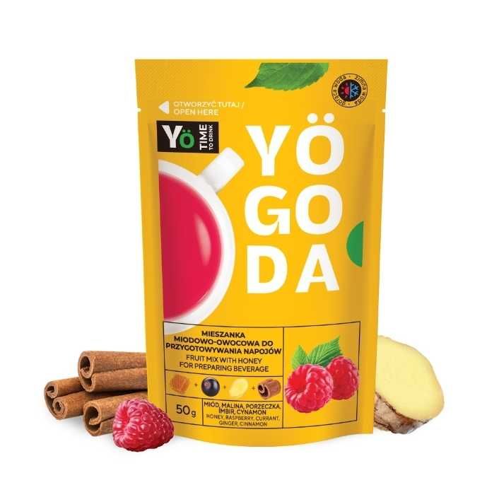 Naturalna herbata YOGODA malinowa z gorącym imbirem